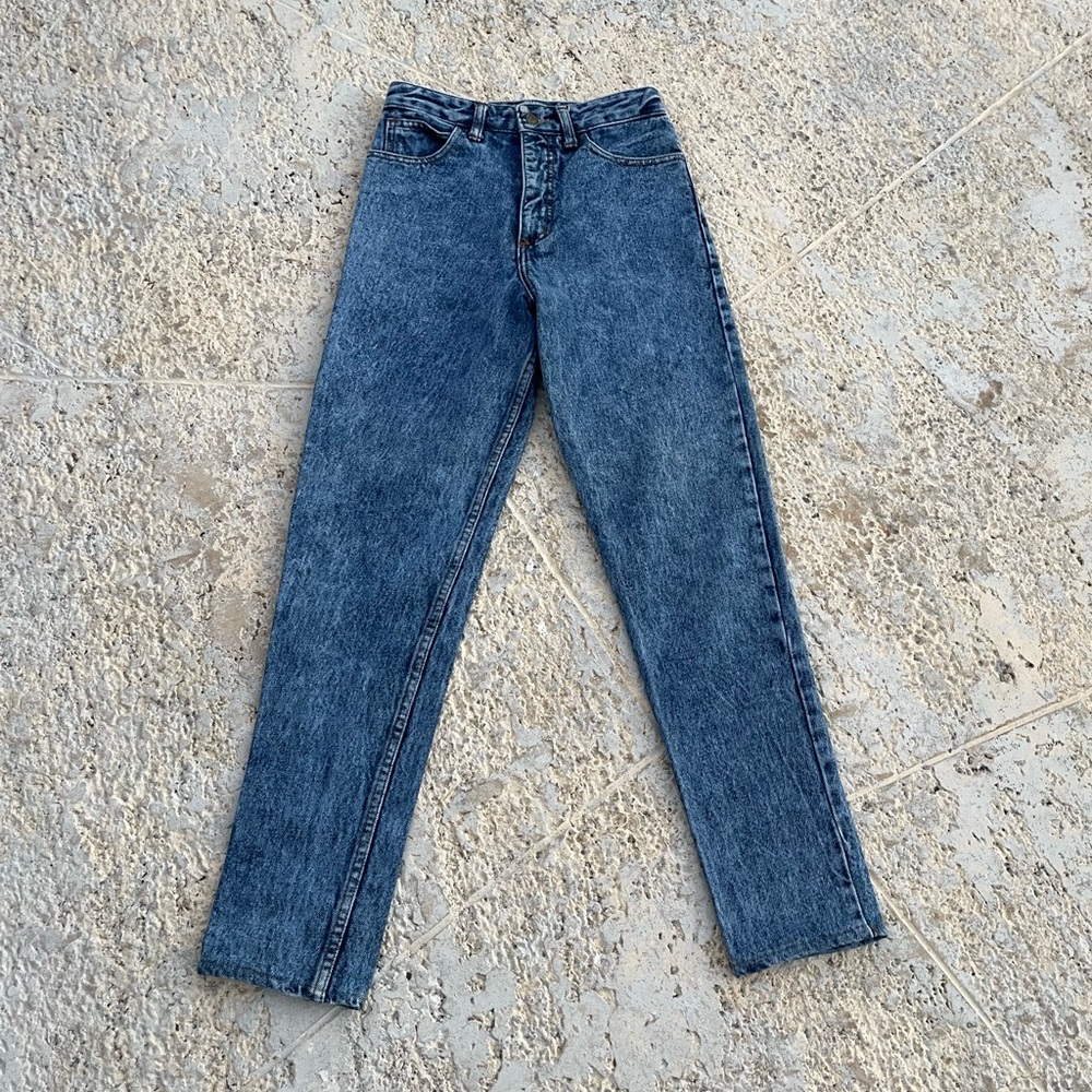 Guess Vintage 80’s High Waisted Acid Wash Jeans Size 28